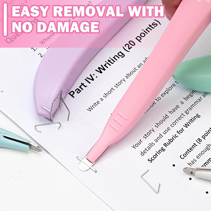 THINKLEARN 10 PCS Magnetic Staple Remover Tool Bulk- Professional Multicolored Staple Puller Staple Remover Stick with Ergonomic Grip for Quick & Effortless Removal, for Office, School, Home Use