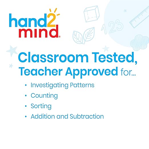 hand2mind Plastic Square with 7 Color Tiles, Color Sorting, Math Counters, Counting Manipulatives, Colored Plastic Squares, Math Manipulatives, Bingo Chips, Game Tokens, Tiles Learning (Set of 400)
