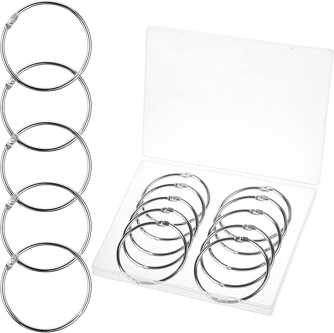 Mr. Pen- Loose Leaf Binder Rings, 3 Inch, 10 Pack, Metal Book Rings for Index Cards, Flash Cards, Notebooks