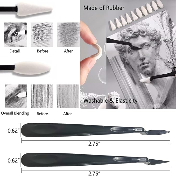 100 Art Supplies Drawing Kit Pro Drawing Supplies Set has 3-Color Sketchbook Coloring book Graphite Colored Charcoal Watercolor Pencils Drawing Set Gifts Case for Artists Adults Family