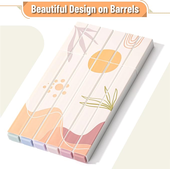 Mr. Pen- Aesthetic Highlighters, 6 pcs, Chisel Tip, Muted Pastel Colors, Boho Theme No Bleed Bible Highlighter Pastel