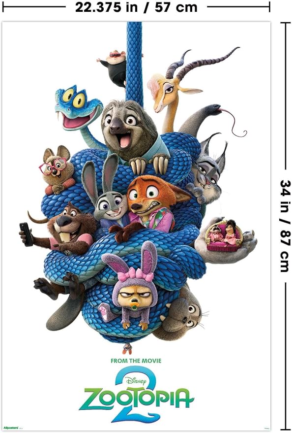 Disney Zootopia 2 (2025) - Group One Sheet Wall Poster, 34L" x 22.4W", Unframed Version