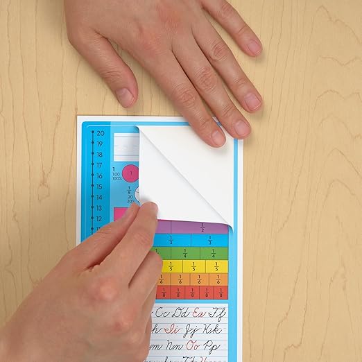 Really Good Stuff Vertical Zaner-Bloser Cursive Desktop Helpers, Vinyl, Self-Adhesive- Set of 24 - Intermediate
