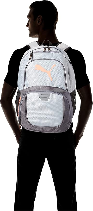 PUMA Evercat Contender Backpack, Grey/Coral