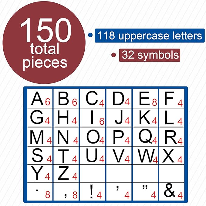 Qyeahkj 150 PCS 4th of July Large 6 Inch Font Letters and Punctuation Set Independence Day Classroom Alphabet Cutouts for Bulletin Board Display Home School Classroom Decor Memorial Day Decorations