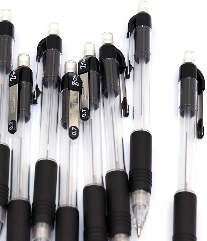 Zebra Z-Grip Mechanical Pencil, 0.7mm Point Size, HB #2 Graphite, Black Grip (Pack of 6, 144 Count Total)