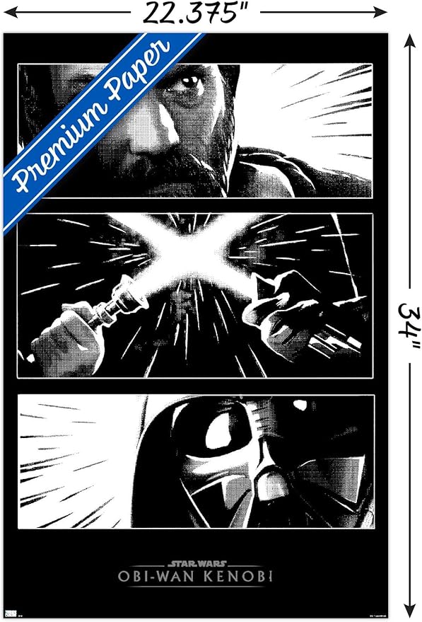 Trends International Star Wars: Obi-Wan Kenobi - Panels Wall Poster, 22.375" x 34", Premium Unframed Version
