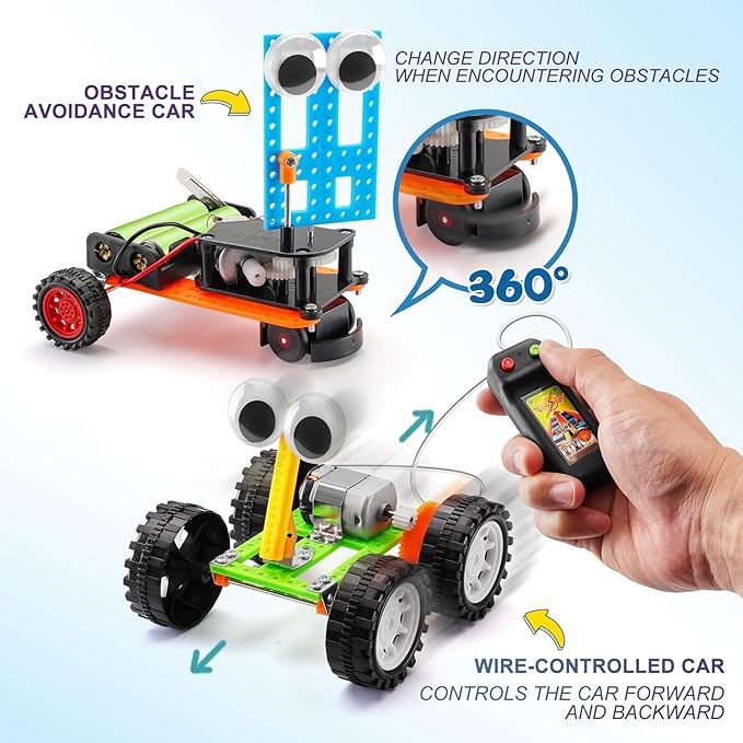 STEM Kits for Kids Age 8-10, STEM Toys Crafts for Boys Ages 8-12 8-13, Science Robot Building Kit 6-8 9-12, Engineering Experiments Projects for 8 9 10 12-14 Year Old Boys Girls Birthday Gift