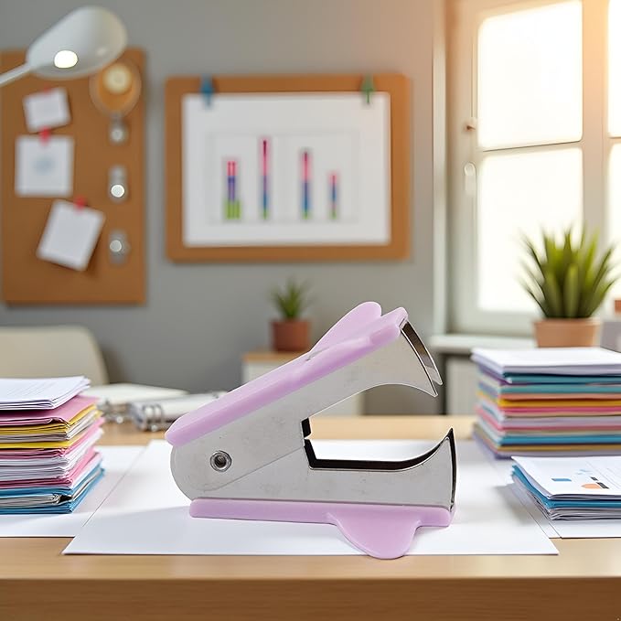 1Pc Purple Stapler Puller,Stapler Removals, Remover - Staple Puller Tool with Non-Slip Grip,Wear-Resistant Supplies for School,Teachers,Students,and Home Desk Staplers,Manual Staplers,Office Products