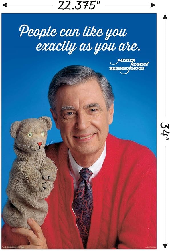 Trends International Mister Rogers - As You Are Wall Poster, 22.375" x 34", Poster & Mount Bundle