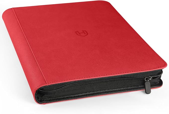 Card Binder 9 Pocket with Zipper, 648 Pockets Trading Card Holder Book, Premium PU Cover Zip Folder Binder, Side Loading Carrying Case Binder Album for TCG, MTG, Sports Cards, Game Cards