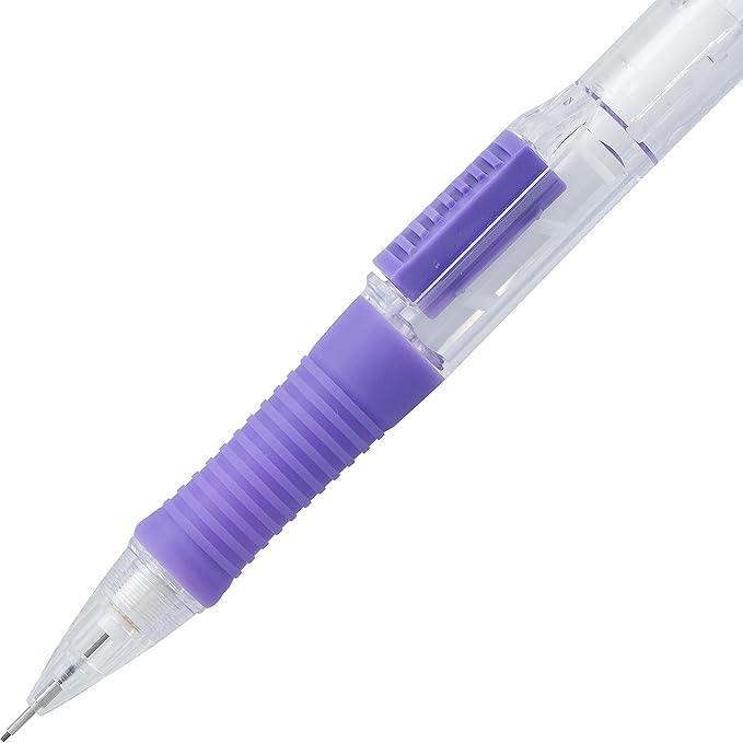 Pentel QUICK CLICK Mechanical Pencil (0.5mm), Violet Barrel, Box of 12 Pencils (PD215V)