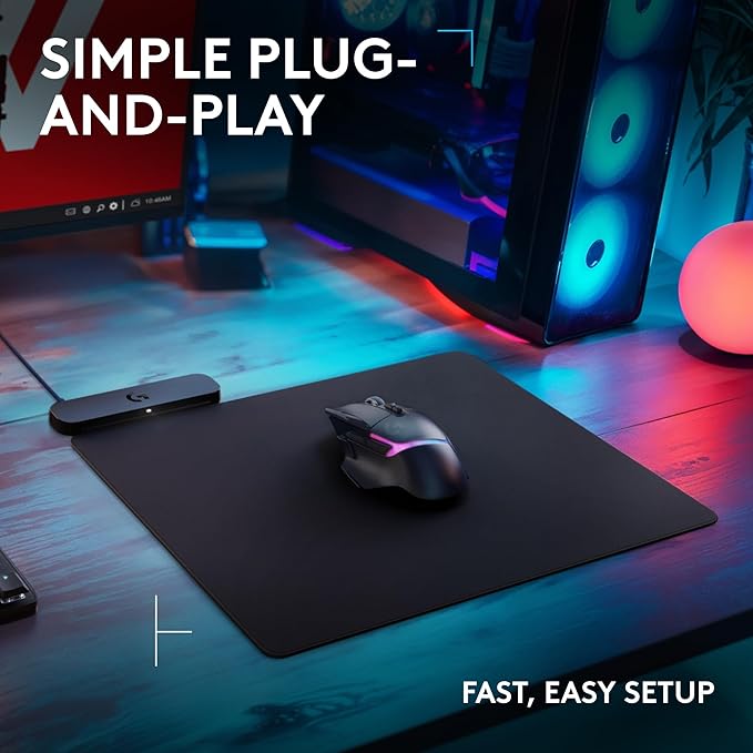 Logitech G502 X Lightspeed Wireless Gaming Mouse + Powerplay 2 Wireless Charging Mouse Pad Bundle - White