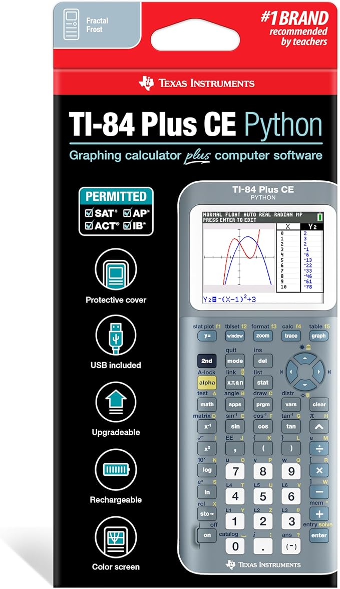 TI-84 Plus CE Graphing Calculator, Fractal Frost