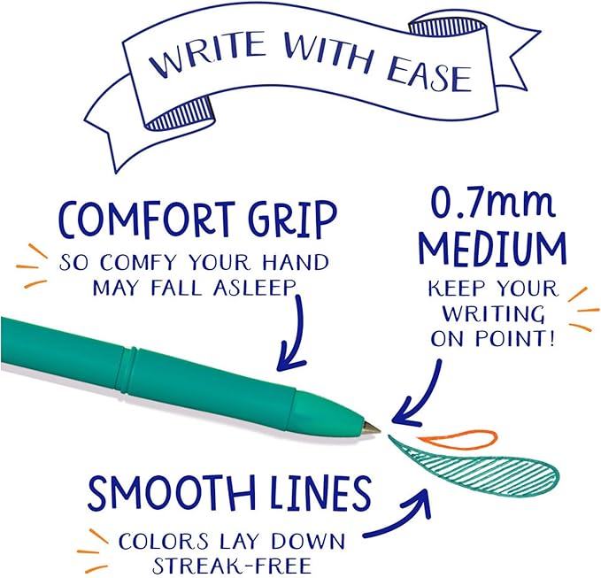 Crayola Colored Gel Pens for Kids and Adult Coloring, Washable Pens Medium Point, 14 Count