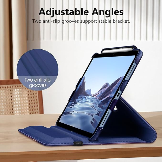 Fintie Rotating Case for iPad (A16) 11th Generation 11 Inch (2025), iPad 10th Generation 10.9 Inch (2022) - [Built-in Pencil Holder] 360 Degree Rotating Protective Stand Cover, Galaxy