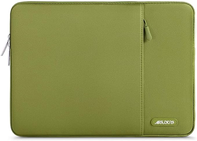 MOSISO Laptop Case 13 inch, 13 inch Laptop Sleeve Compatible with MacBook Air M4 M3 M2 M1 2025-2018 / Pro M2 M1 2025-2016, Polyester Vertical Computer Sleeve Bag with Pocket, Chartreuse
