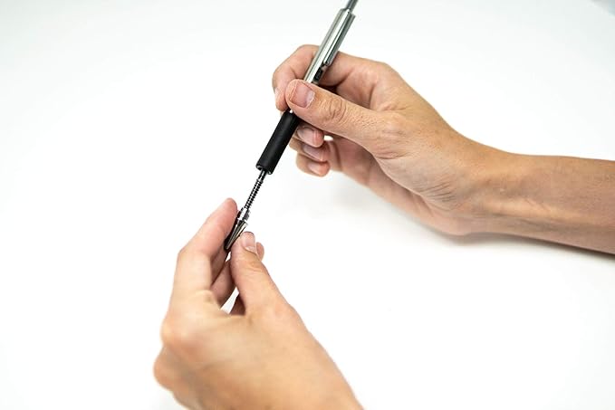 Zebra Pen, STEEL F-402 Retractable Ballpoint Pens, 0.7mm Fine Point, Black Ink, Stainless Steel Barrel and Clip, Easy-Glide Ink, Comfort Grip, Refillable Pens for Office, School, 2-Pack (29212)