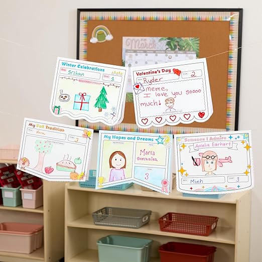 Really Good Stuff Ready to Decorate Pennants Posters Classroom Pack - 120 Posters