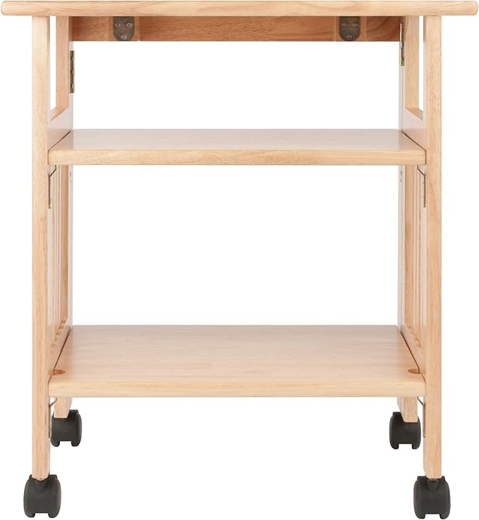 Winsome Mission 2-Shelf Wood Mobile Printer Stand, Brown (81628)
