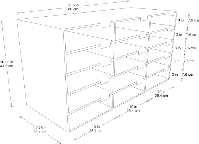 Pacon® 70% Recycled Mailbox Storage Unit, 15 Slots, Blue