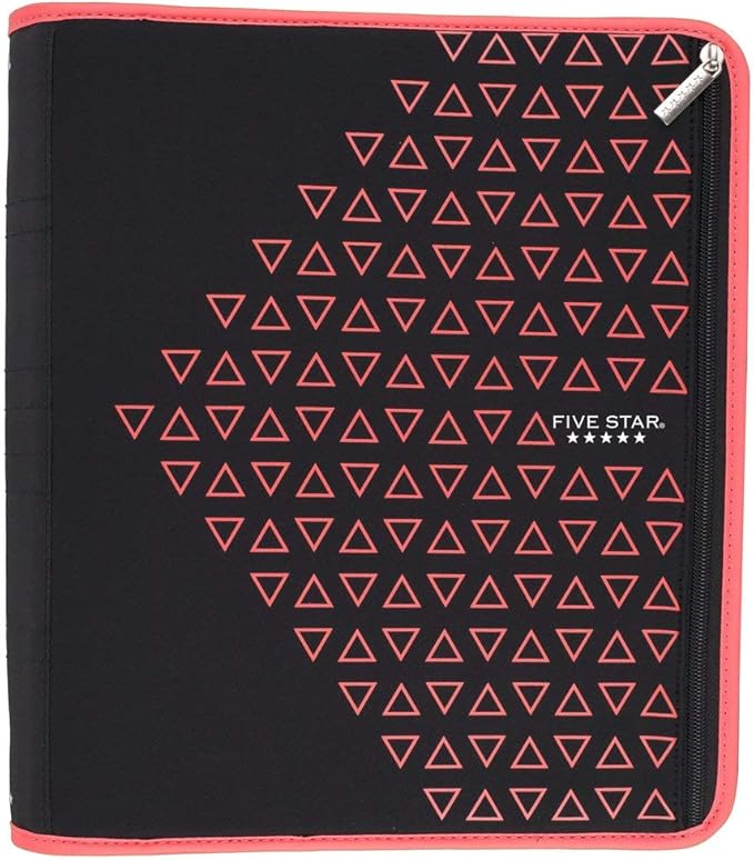 Five Star Zipper Binder, 2 Inch 3 Ring Binder, Xpanz Expandable with Interior Pockets, Assorted Colors, Color Selected For You, 1 Count (29040)