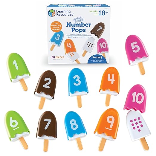 Learning Resources Smart Snacks Number Pops - Sorting Toys, Stacking Montessori, Classroom Must Haves, Math Manipulatives, Number Matching Games, Fine Motor Preschool, Speech Therapy