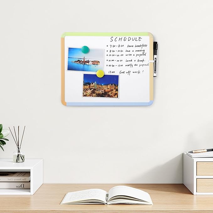 Mr. Pen- Dry Erase Board, 14” x 11” with a Black Dry Erase Marker, Small Mini White Board for Students