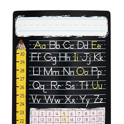 Really Good Stuff Vertical Chalkboard-Style Desktop Helpers, Vinyl, Self-Adhesive- Set of 24 - Primary