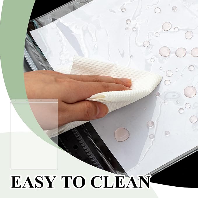 20 Pcs Heavy Duty Sheet Protectors 8.5 x 11 Inch Job Ticket Holder Waterproof Resealable Zip Page Wall Sign Holder Clear Dry Erase Document Sleeve Magazine Protector Vertical(13.2 x 8.75 Inch)