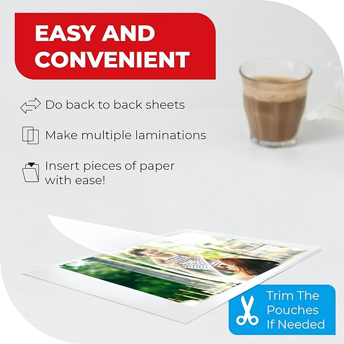 3MIL Thermal Laminating Sheets (100 Count) 4.3x6.3 inch, Card Size Dry-Erase Friendly Laminating Pouches, Compatible with Laminators, Crystal Clear Laminated Finish