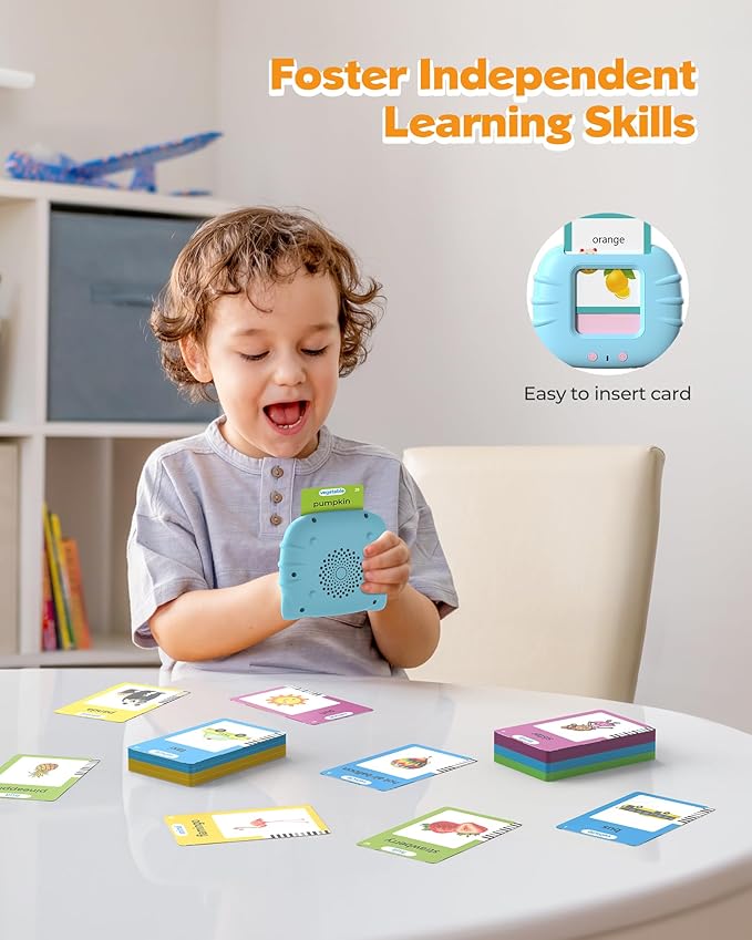510 Words, Talking Flash Cards for Toddler 1 2 3 4 Year Olds, Language Learning Tools, Pocket Speech Therapy Tools, Montessori Tools with 31 Themes, Children's Sensory Device