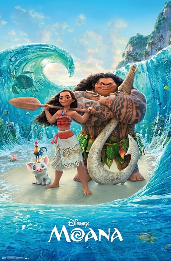 Disney Moana - Ocean Floor Wall Poster, 19L" x 13W", Premium Unframed Version