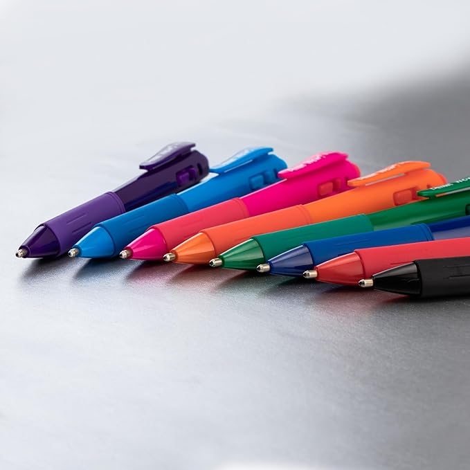 Pentel Wow! Retractable Ballpoint Pen, (1.4mm), Bold Line, Black Ink, Pack of 18 (BK444BP18A)