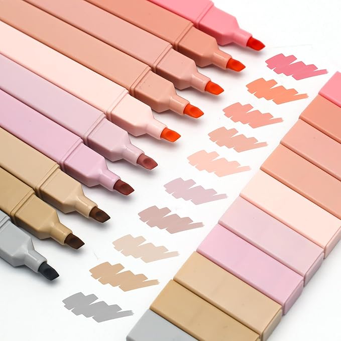 Vitoler Highlighters Assorted Colors,10pcs Cute Pastel Highlighters Multicolor Highlighter for Aesthetic Office School Supplies
