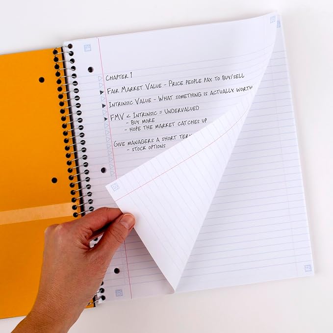 Five Star Spiral Notebook + Study App, 2 Pack, 5 Subject, College Ruled Paper, Fights Ink Bleed, Water Resistant Cover, 8-1/2" x 11", 200 Sheets, Pacific Blue & Fire Red (38459)