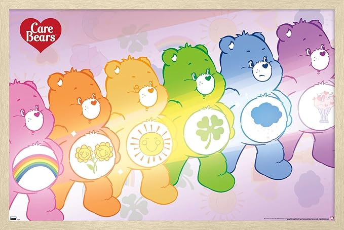 Care Bears - Care Bear Stare Wall Poster, 22.4L" x 14.7W", Blonde Framed Version