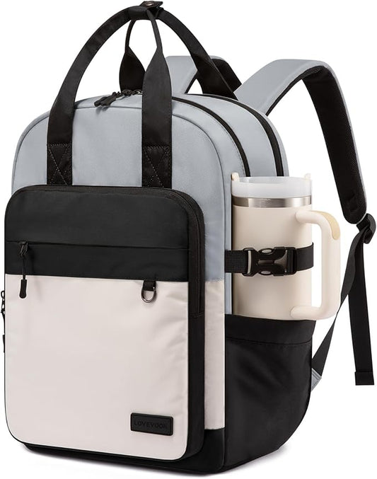 LOVEVOOK Laptop Backpack for Women, 15.6 Inch Computer Backpack Purse, Casual Daypack Carry-On Personal Item Travel Bag, College Bookbook for Teen Girls Students Back to School