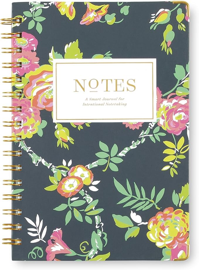Blue Sky Day Designer for Notebook Journal, 160 Ruled Pages, Twin-Wire Binding, Hardcover, 5.75'' x 8.5'', Peyton Navy