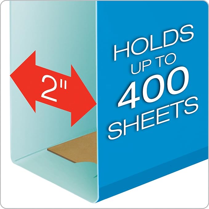 Pendaflex Extra Capacity Reinforced Hanging Folders, 2", Legal Size, Assorted Colors, 1/5 Cut, 25/BX (4153x2 ASST) (Pack of 4)