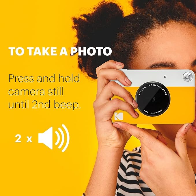 Kodak Printomatic Full-Color Instant Print Digital Camera - 75 Sheets Bundle - Prints On Zink 2x3 Sticky-Back Photo Paper - 5MP, Portable, Creative Fun Gift for Birthday, Christmas, Holiday - Green