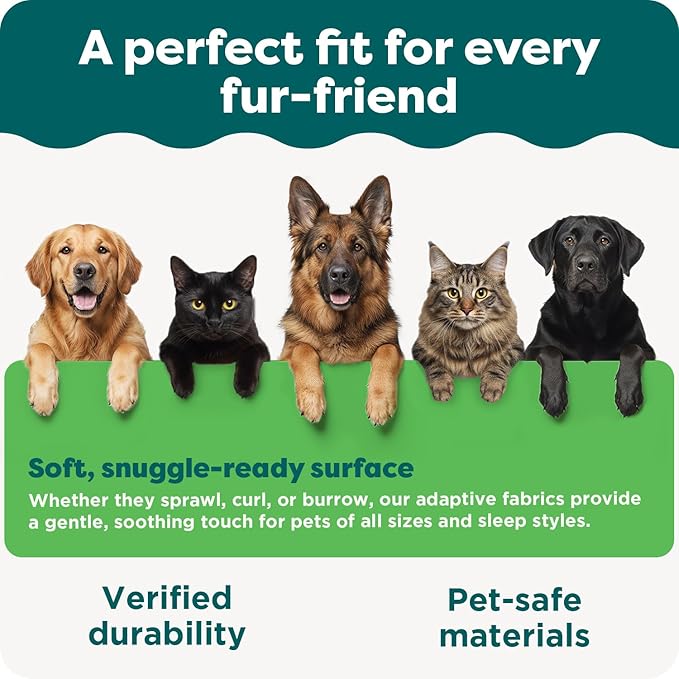 Furhaven Replacement Dog Bed Cover Water-Resistant Indoor/Outdoor Logo Print Oxford Polycanvas Mattress, Washable - Deep Lagoon, Jumbo (X-Large)