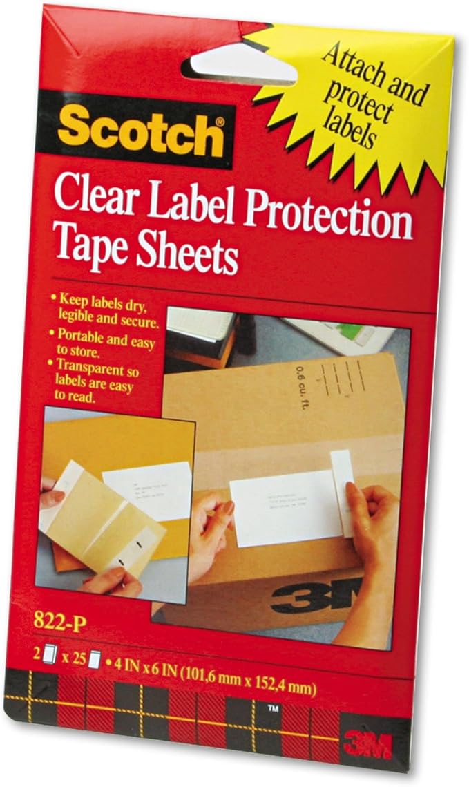 MMM822P - ScotchPad Label Protection Tape Sheets
