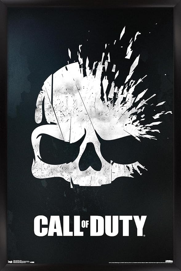 Trends International Call of Duty - Skull Wall Poster, 22.375" x 34", Black Framed Version