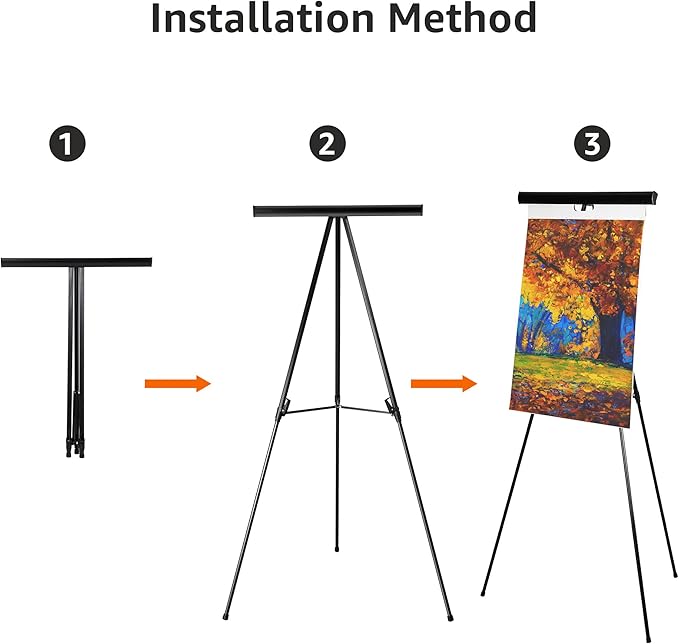Amazon Basics High Boardroom Height Adjustable Flipchart Whiteboard and Display Easel Stand for Paper Pads and Signage, Portable, Collapsible Telescope Tripod, 37 x 18 x 28 in, Black
