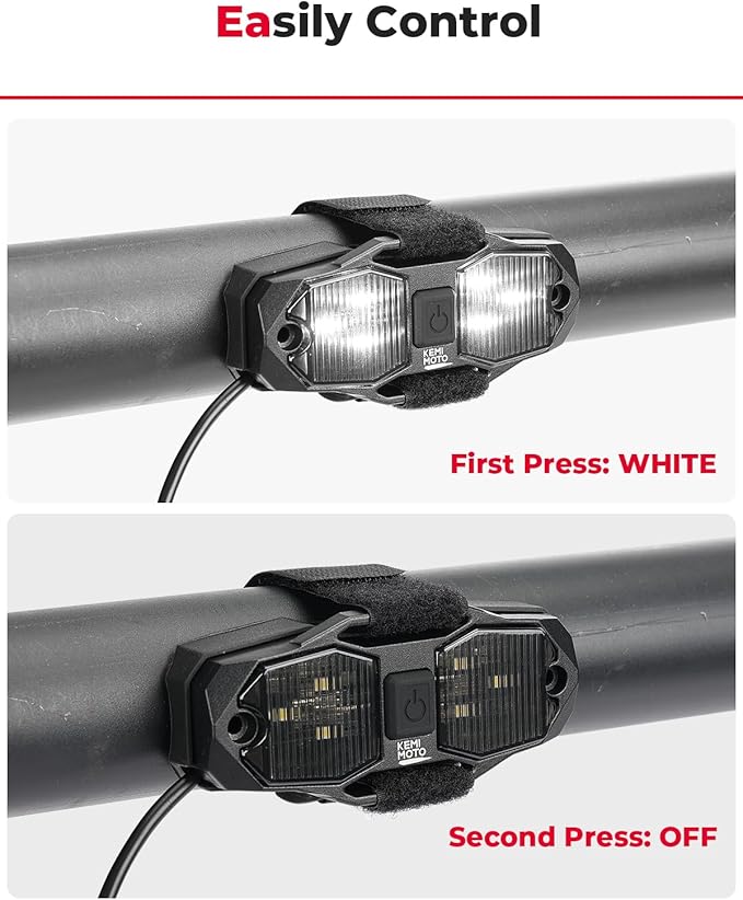 KEMIMOTO UTV Dome Light Vehicle Cab LED Light, White Bright Waterproof Solid Golf Cart Roll Cage Lighting, Compatible with RV Truck Tractor Polaris RZR Ranger Can Am Maverick X3 Defender