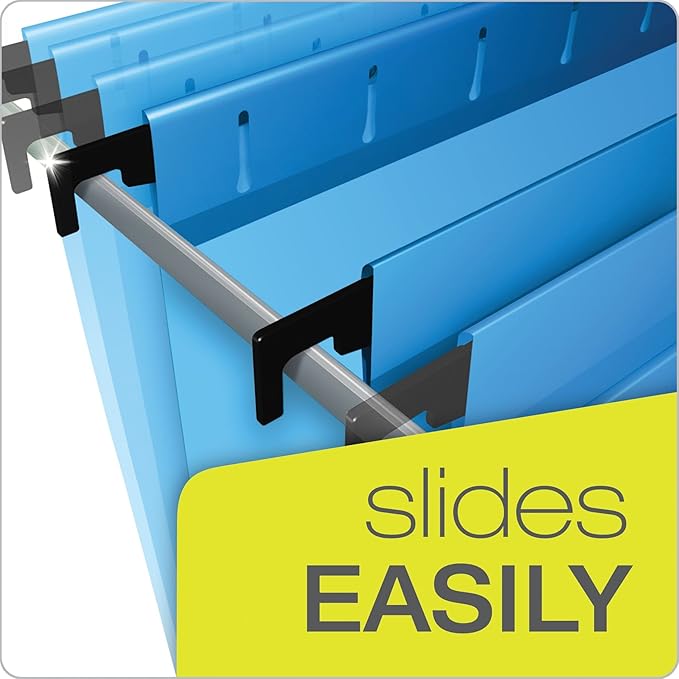 Pendaflex SureHook Reinforced Hanging Folders,Letter Size,Assorted Colors,1/5 Cut,20/BX (6152 1/5 Asst),(Pack of 5)