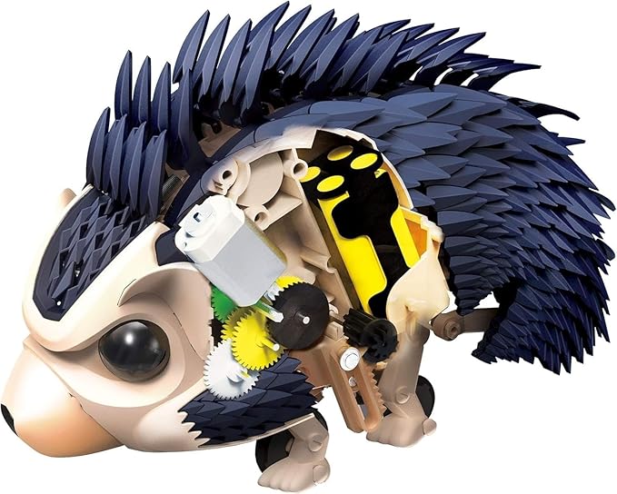 Thames & Kosmos My Robotic Pet - Tumbling Hedgehog | Build Your Own Sound Activated Tumbling, Rolling, Scurrying Pet | STEM Experiment Kit | Toy of The Year Award Finalist