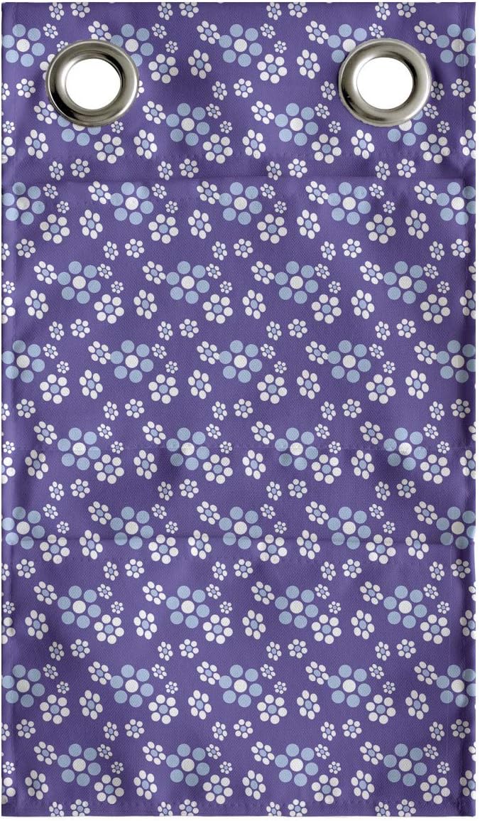 Ambesonne Romantic Hanging Pocket Organizer, Retro Blossom Petals Mini Aster and Daisy Flowers Meadow Rural Flourish, Printed Polyester Storage Bag with Pockets, 9" x 16", Blue Violet and White