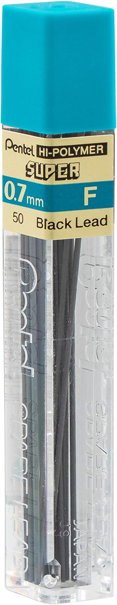 Pentel Super Hi-Polymer Lead Refill, (0.7mm) Medium, F, 144 Pieces of Lead (50-F)